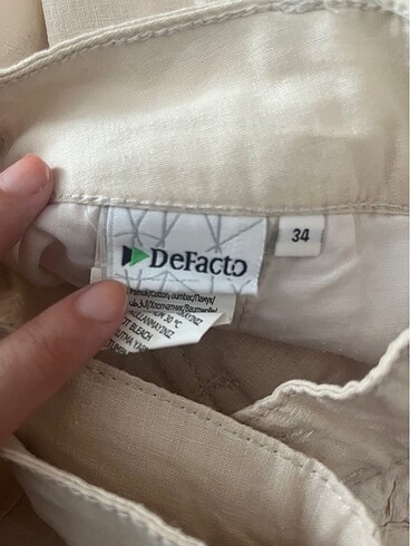 34 Beden DEFACTO KETEN KAPRİ