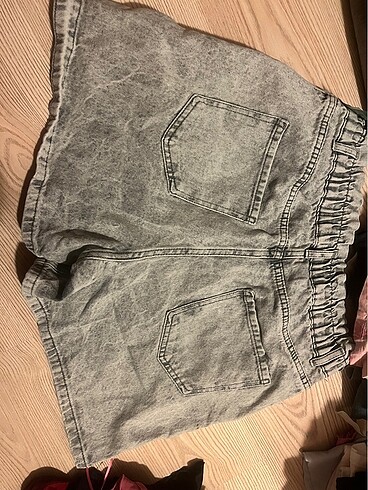 42 Beden gri Renk PAPERBAG JEAN ŞORT