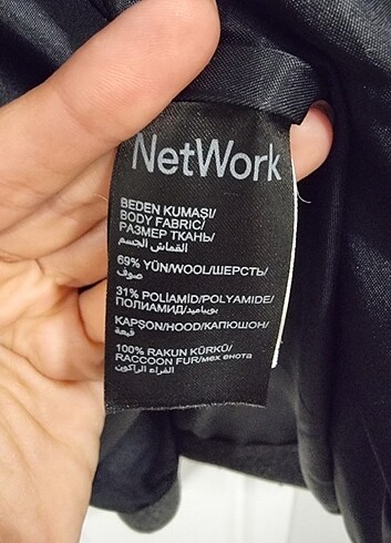 xs Beden gri Renk Network Yün Kaban