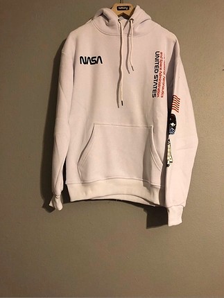 l Beden beyaz Renk Nasa baskılı sweat
