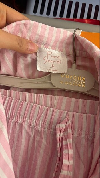 s Beden Pembe pijama takımı LCW