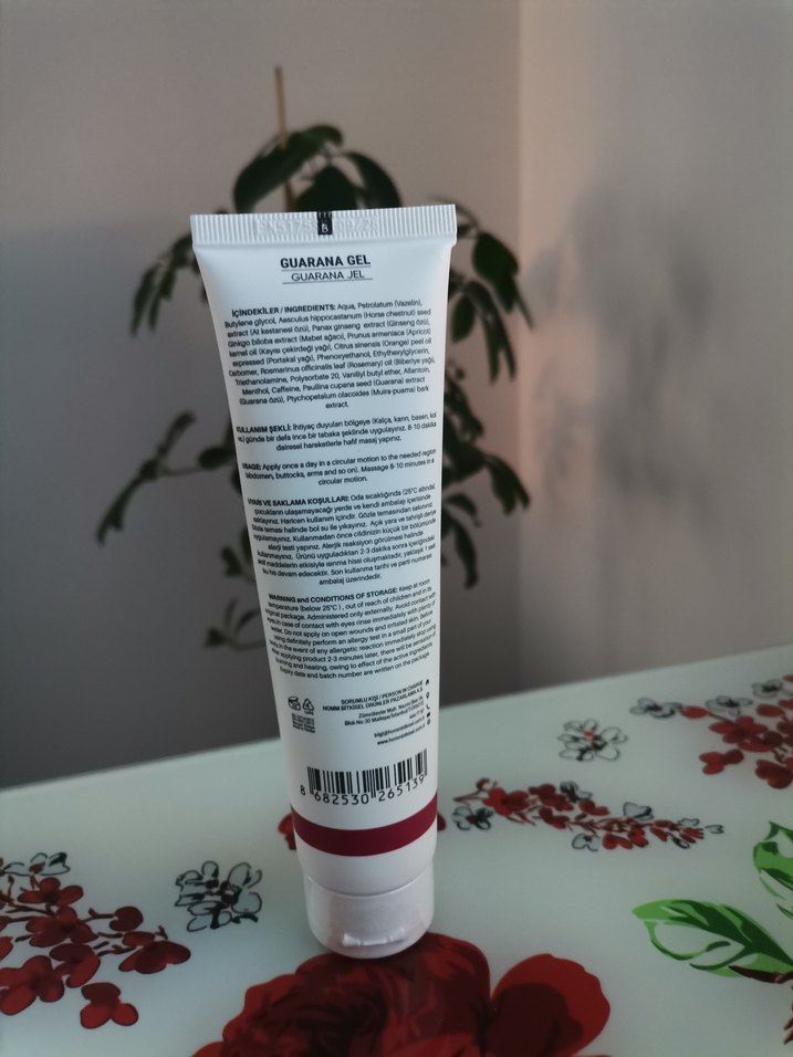 Homm bitkisel Guarana Jel Vücut kremi 100 ml - Görsel 3