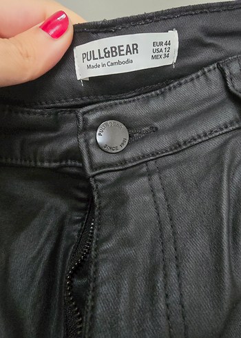 44 Beden Siyah kadın Denim Pantolon Regular Fit
