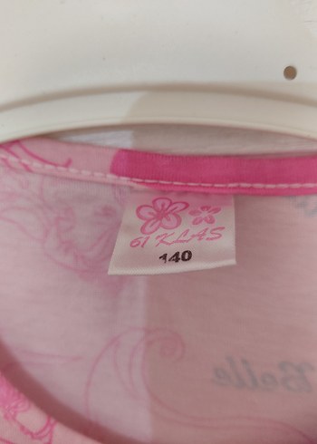 6 Yaş Beden Kız Çocuk Pembe Baskılı Pilili Elbise