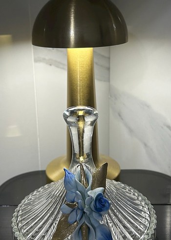 Mavi Detaylı Şeffaf Dekoratif şekerlik - Görsel 5