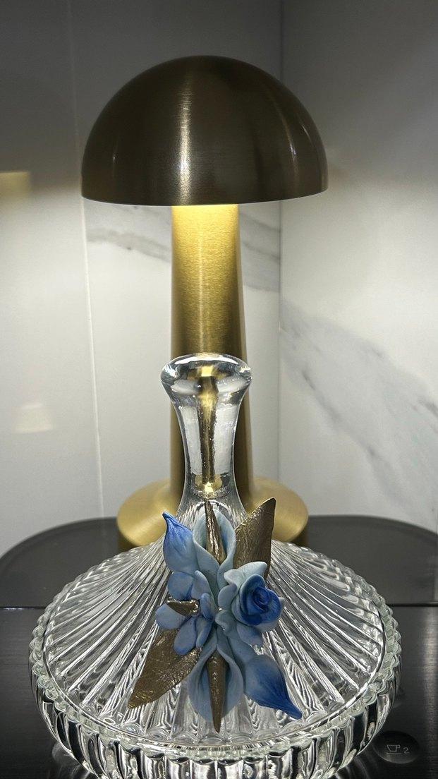 Mavi Detaylı Şeffaf Dekoratif şekerlik - Görsel 5