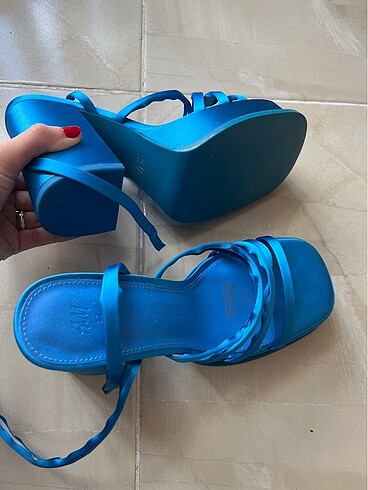 H&M Mavi H&M topuklu ayakkabı