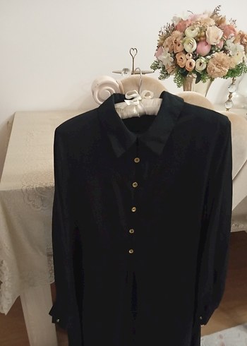 Siyah Uzun Hamile  içinde uygun Ofis tunik - Görsel 3