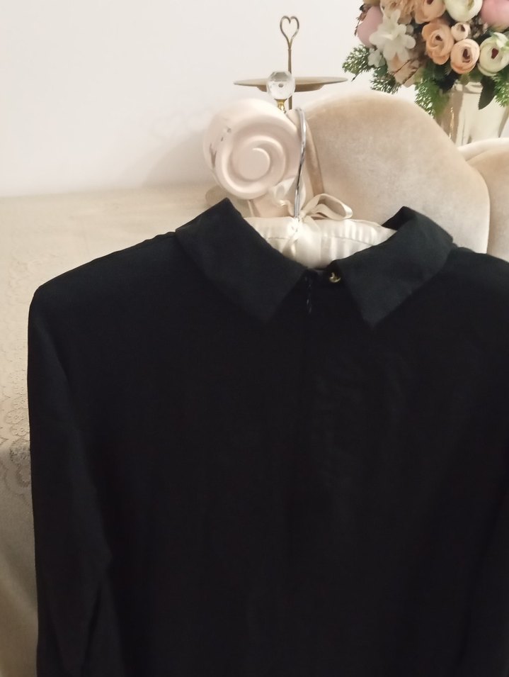 Siyah Uzun Hamile  içinde uygun Ofis tunik - Görsel 4