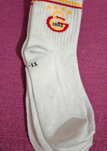 Galatasaray Nakışlı Beyaz Kısa Erkek Çorapları - Görsel 3
