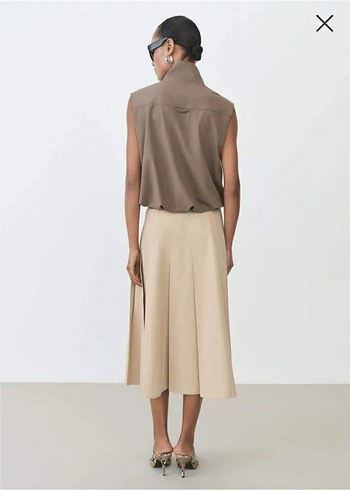 Mango Bej Kadın Uzun Etek - Görsel 3