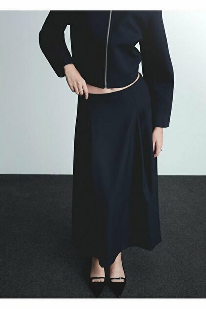 Siyah Midi Kadın Etek Mango - Görsel 2