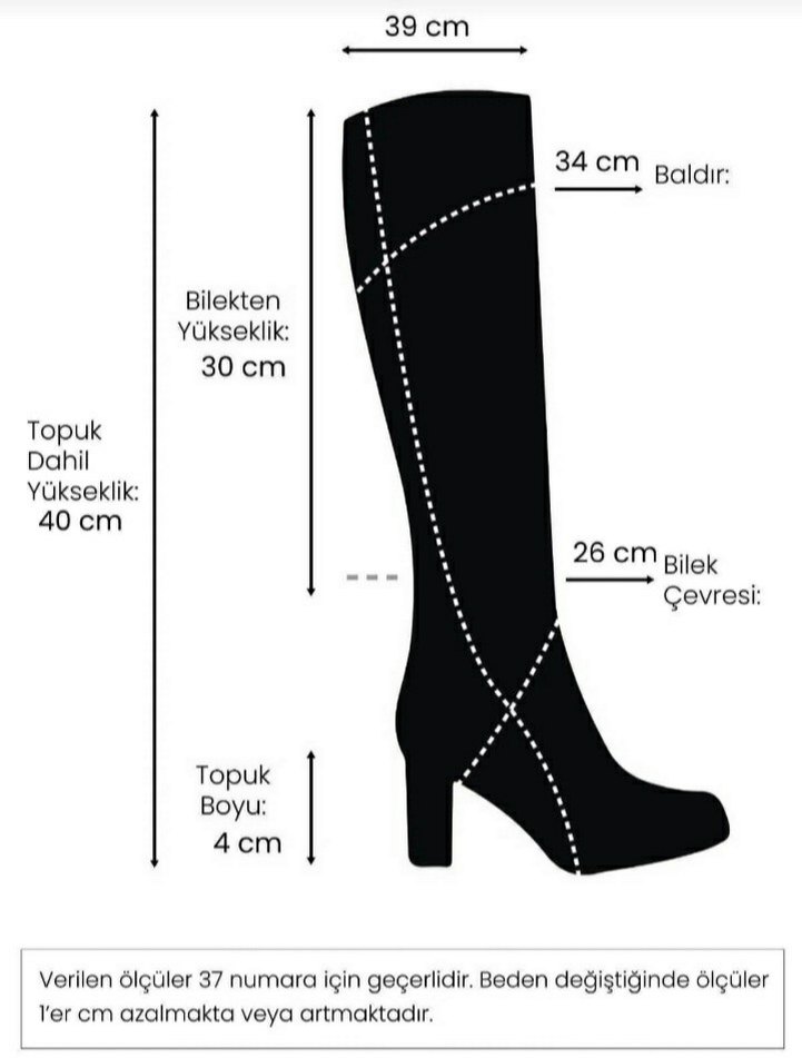 Siyah Kalın Taban Çizme - Görsel 3