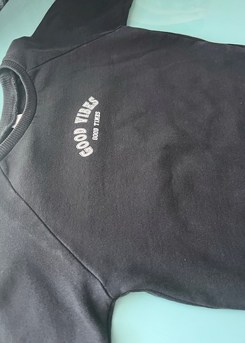 Siyah Baskılı Sweatshirt - Görsel 3