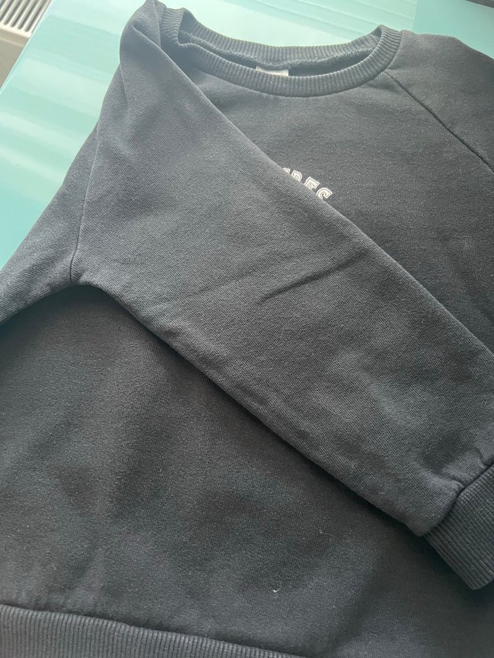 Siyah Baskılı Sweatshirt - Görsel 4