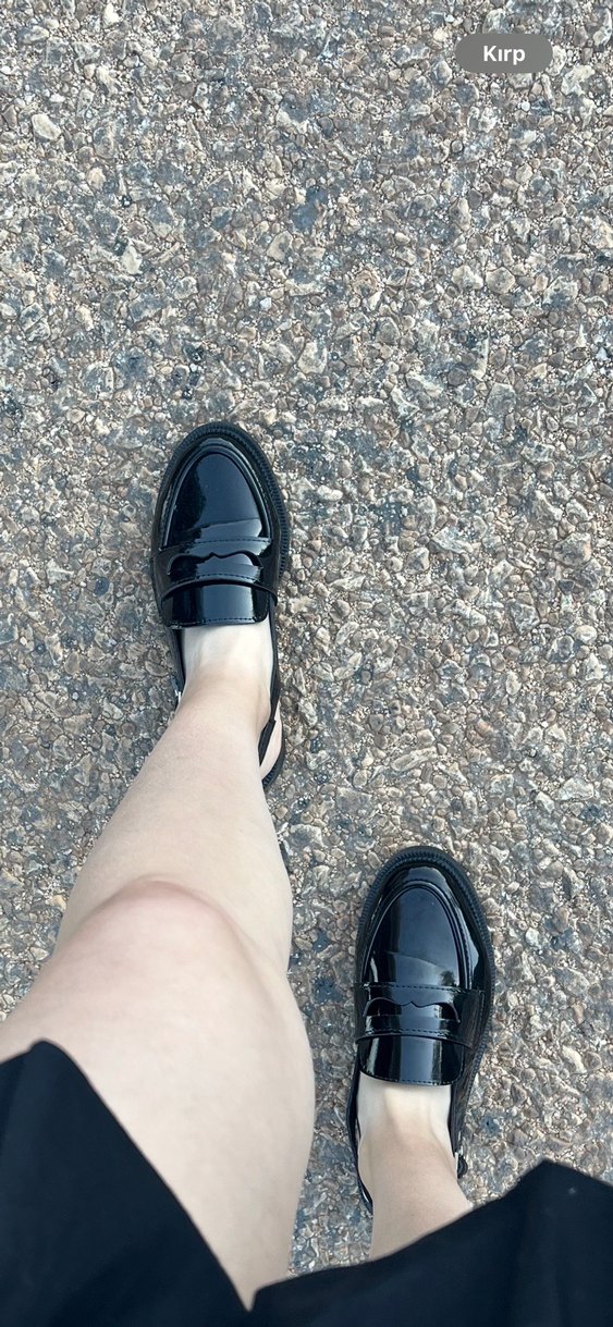 Siyah Rugan Loafer Ayakkabı - Görsel 2