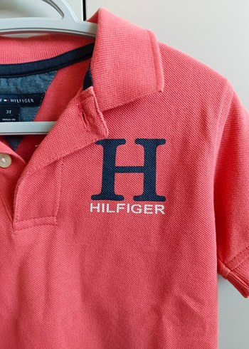 Tommy Hilfiger Erkek Çocuk Pembe Polo Tişört