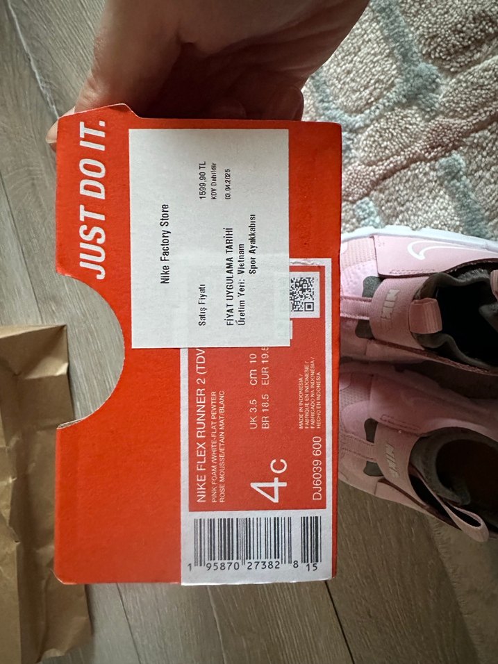 Kız Çocuk Pembe Nike Spor Ayakkabı ilk adım - Görsel 5