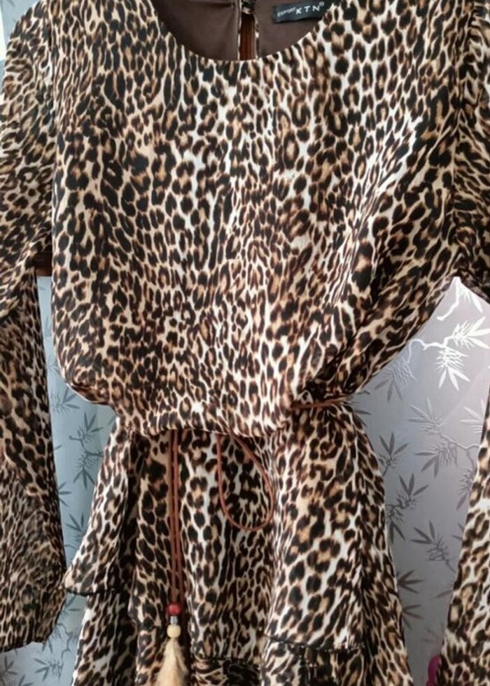 Leopar tunik / elbise - Görsel 2