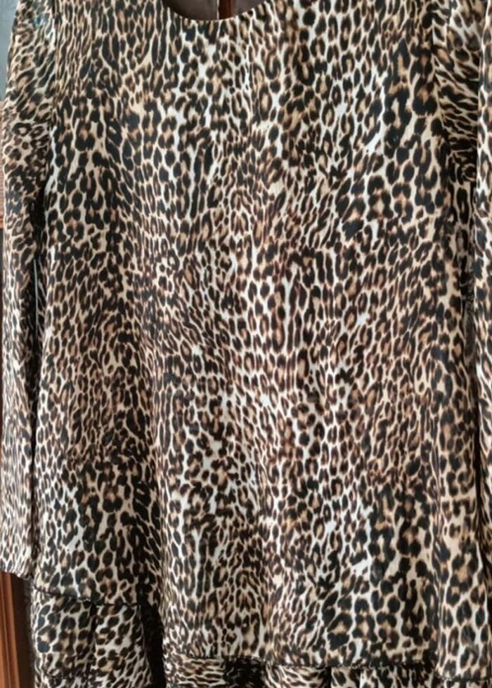 Leopar tunik / elbise - Görsel 3