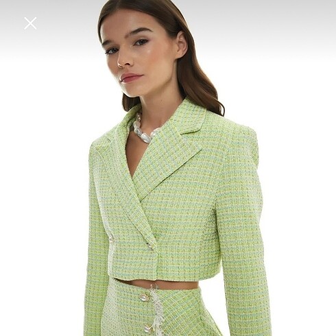 Quzu Quzu Crop Blazer Ceket