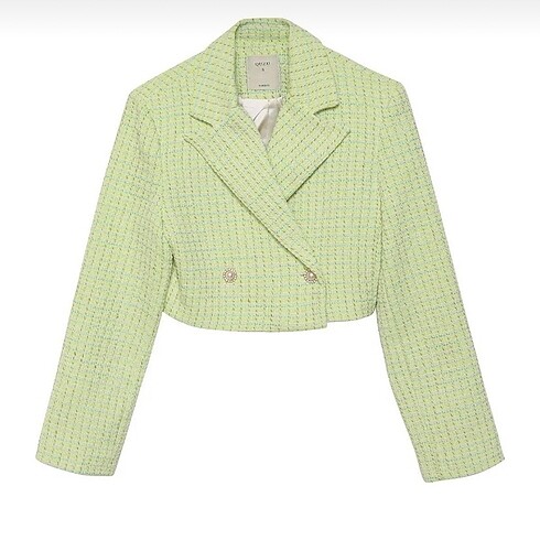 m Beden Quzu Crop Blazer Ceket
