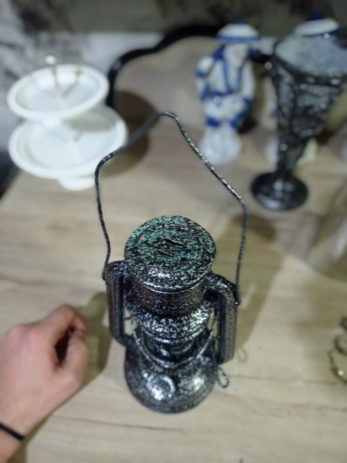 Gri Metal Dekoratif gemici feneri - Görsel 3