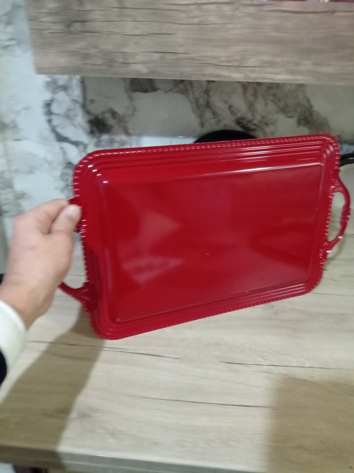 Parlak bordo servis tesisi dikdörtgen - Görsel 3