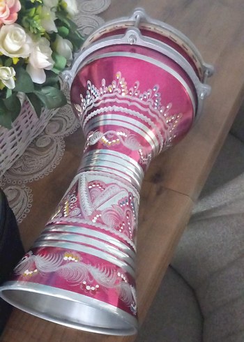 Renkli Pembe Darbuka - Görsel 2