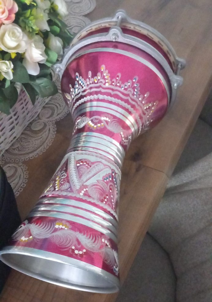 Renkli Pembe Darbuka - Görsel 2