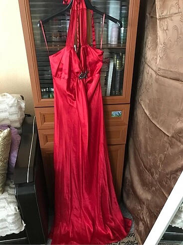 m Beden Kırmızı M / 38 Gece Elbisesi
