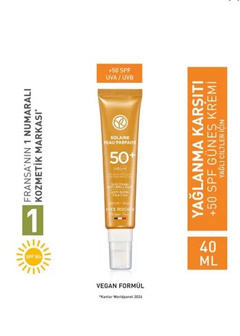 Yves Rocher SPF 50+ Yağlanma Karşıtı Güneş Kremi 40 ml