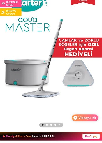 Smarter Aqua Master Gri Mop Seti