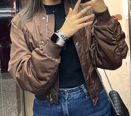 Bershka kahverengi bomber ceket