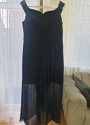 42 Beden siyah Renk Forewer New elbise 