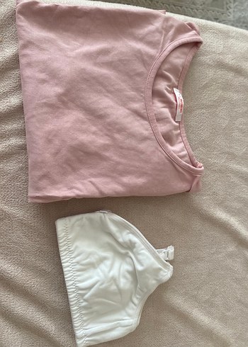 Pembe Baskılı Hamile Bluzu, Kısa Kollu, Pamuk - Görsel 3