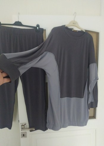 Gri Uzun Kollu Rahat Takım - Görsel 7