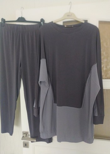 Gri Uzun Kollu Rahat Takım - Görsel 3