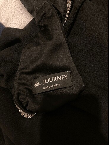 Siyah Taş Detaylı Elbise - Görsel 6