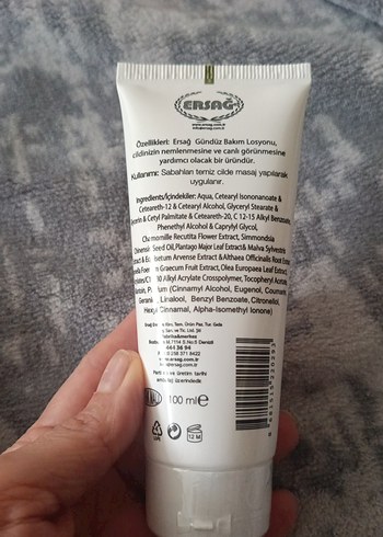 Ersağ Gündüz Bakım Losyonu 100 ml - Görsel 3