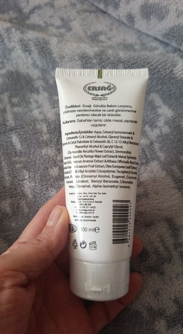 Ersağ Gündüz Bakım Losyonu 100 ml - Görsel 3