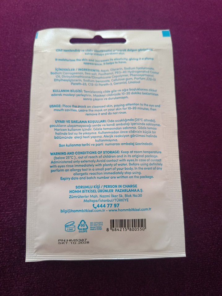 Nemlendirici Yüz Maskesi - Görsel 4