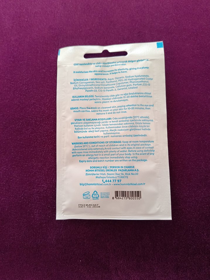 Nemlendirici Yüz Maskesi - Görsel 3
