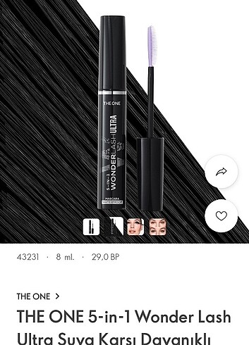 Oriflame the one suya dayanıklı maskara