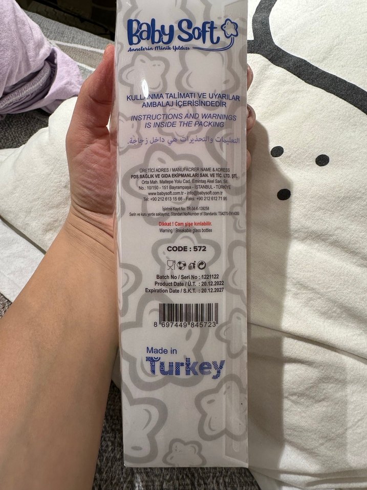 Baby Softo 250 ml Kırmızı Cam Biberon - Görsel 3