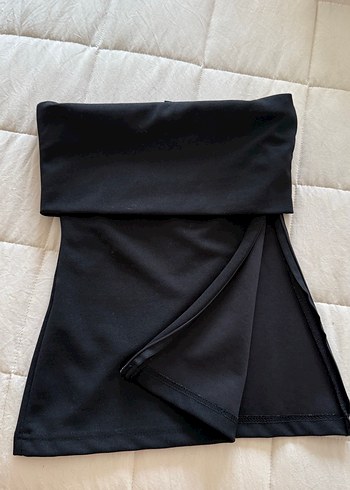 Siyah Drapeli Uzun Hamile Eteği - Görsel 2