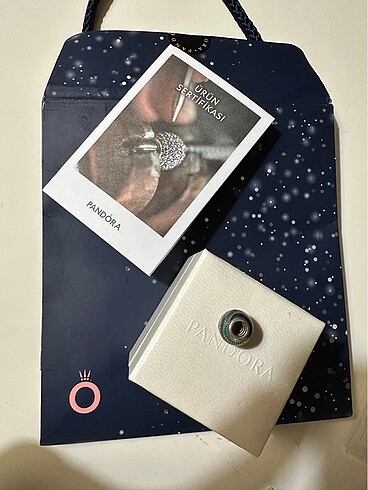 Beden mavi Renk Pandora charm (Sertifikalı)