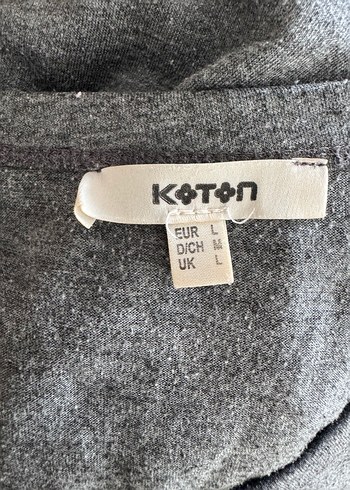 Koton Gri V Yaka Kadın Tişört