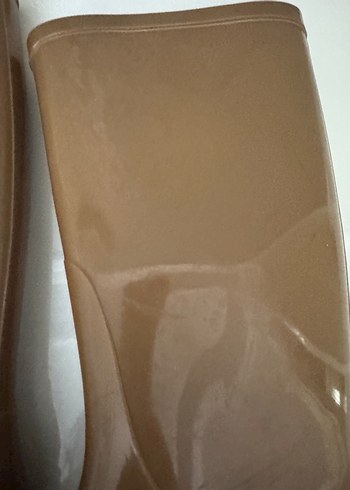 Bej Rugan Kadın Diz Boyu Çizme - Görsel 3