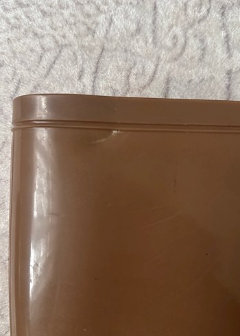 Bej Rugan Kadın Diz Boyu Çizme - Görsel 5